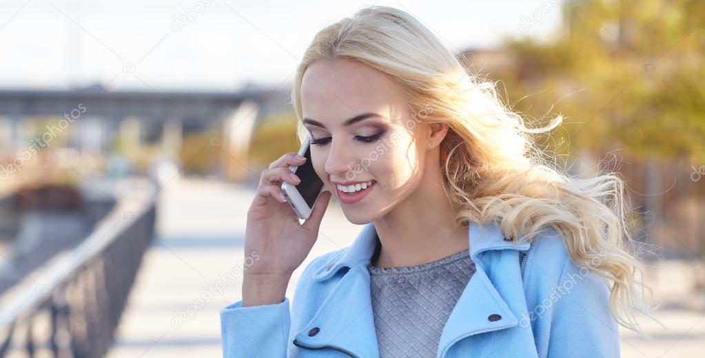 woman with mobile phone