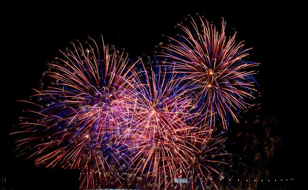 New Year celebration fireworks — Stock Photo, Image