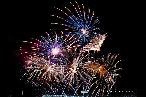 New Year celebration fireworks — Stock Photo, Image