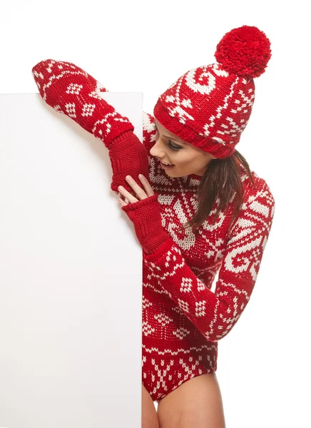 Mujer en vestido de invierno — Foto de Stock