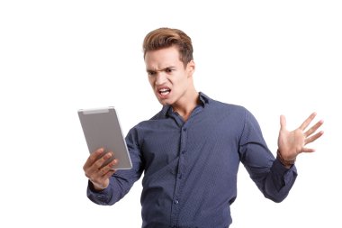 Tabletli genç adam.