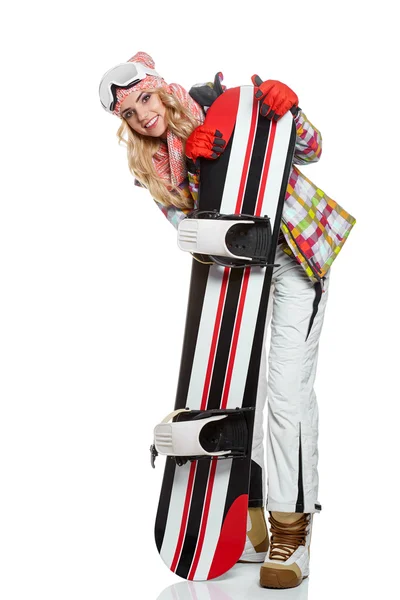 Woman in snowboarder suit — Stock Photo, Image