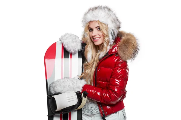 Woman in snowboarder suit — Stock Photo, Image