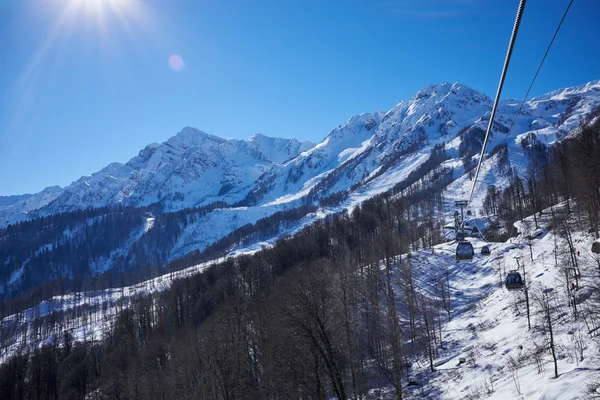 Panorama montagne invernali — Foto Stock