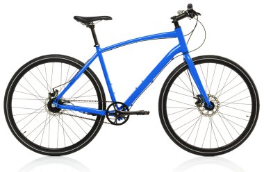 Blue bicycle isolated on a white background clipart