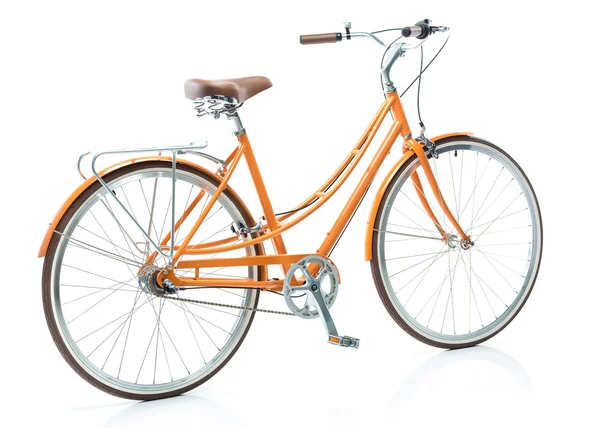 Elegante bicicleta naranja aislada sobre fondo blanco —  Fotos de Stock