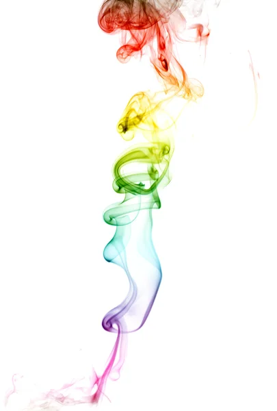 Abstract multicolored smoke on a white background — Stock Photo, Image