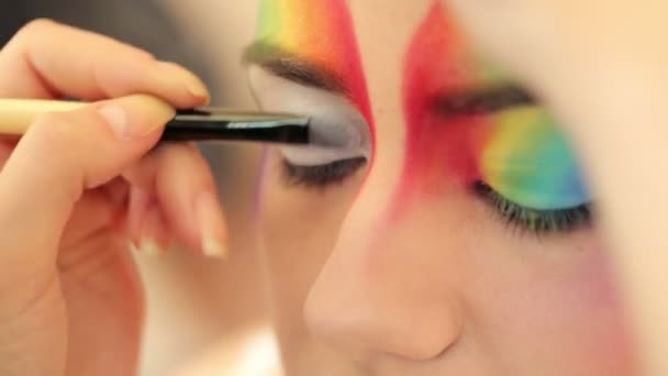 Trucco degli occhi — Video Stock