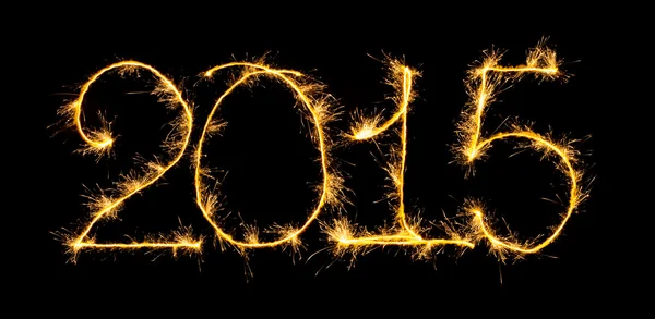 Feliz Año Nuevo - 2015 con bengalas — Foto de Stock