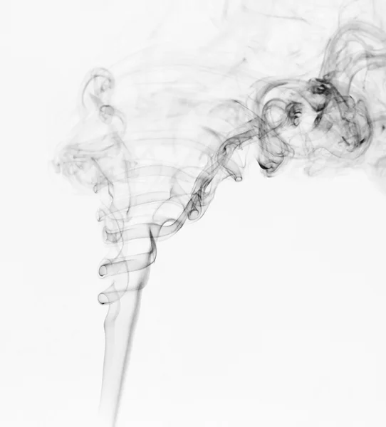 Fumo abstrato sobre branco — Fotografia de Stock