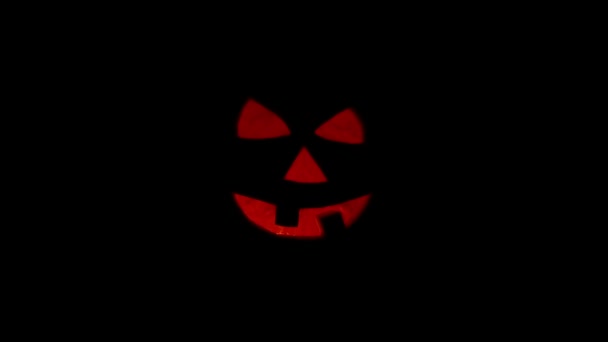 Halloween pumpkin jack-o-lantern candle lit