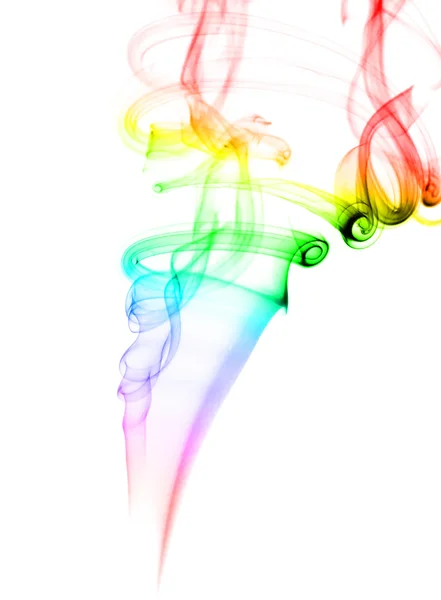 Abstract of color smoke on white — Stock Photo, Image