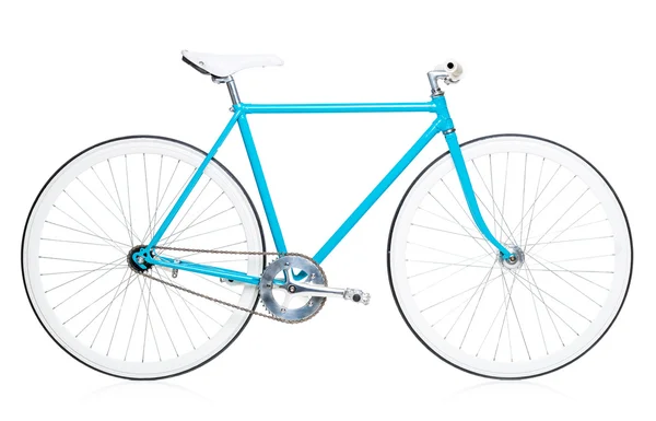 Elegante bicicleta azul para mujer aislada en blanco — Foto de Stock