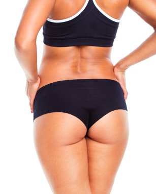 Genç atletik kız, arkadan görünümü