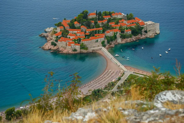 부 봐, 몬테네그로 Sveti Stefan 섬 — 스톡 사진