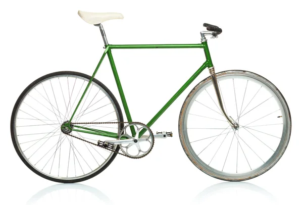Stylisches Hipster-Fahrrad isoliert auf weiß — Stockfoto