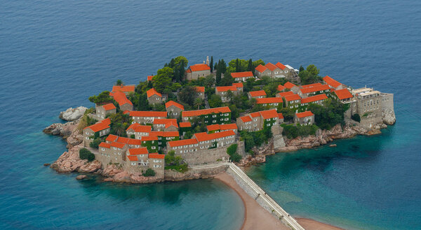 Sveti Stefan island in Budva, Montenegro