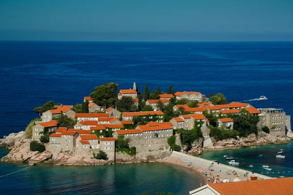 부 봐, 몬테네그로 Sveti Stefan 섬 — 스톡 사진