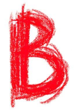 beyaz üzerine pastel alfabesi