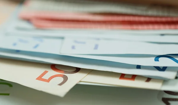 Geld eurobankbiljetten — Stockfoto