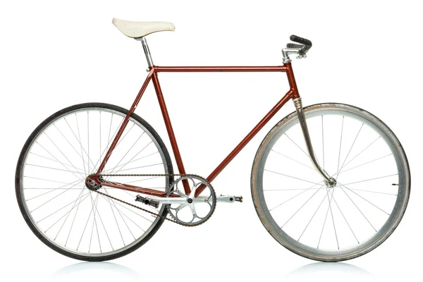 Elegante bicicleta hipster isolado em branco — Fotografia de Stock