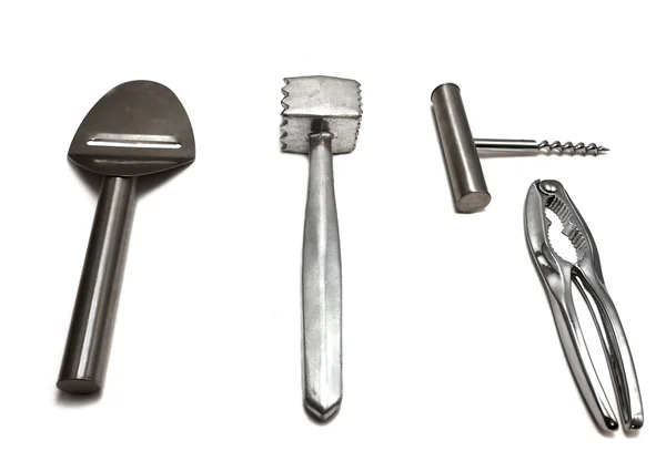 Silver kitchen utensils — Stock Photo, Image