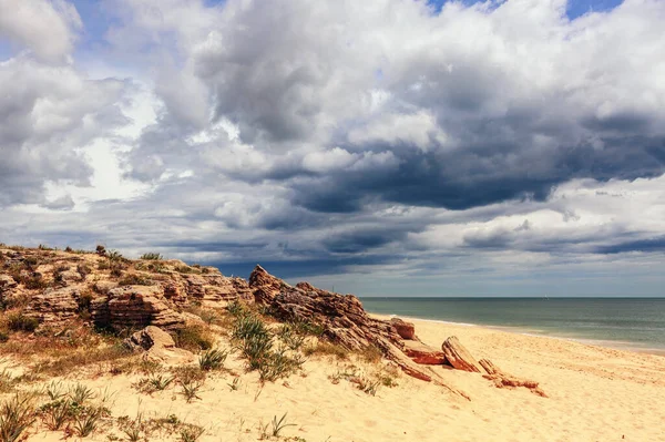 Strand Van Meia Praia Lagos Algarve Portugal — Stockfoto