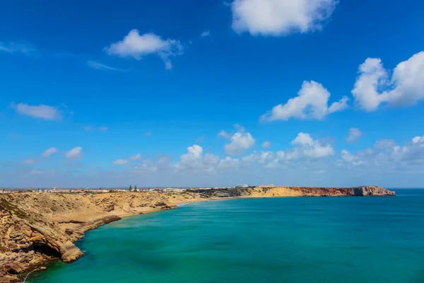 Algarve Skalnaté Pobřeží Sagres Pevnost Fortaleza Sagres Portugalsko — Stock fotografie