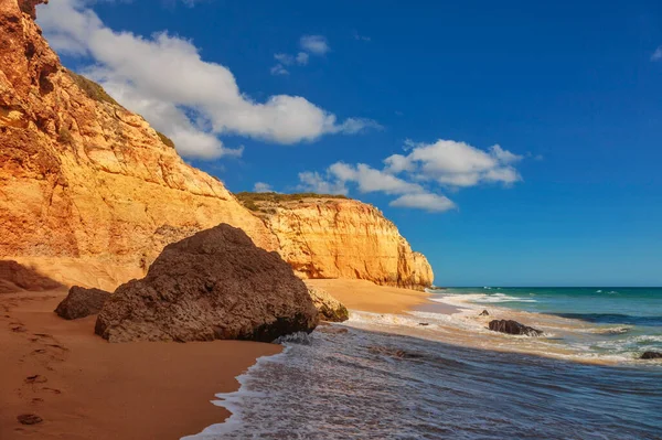 Slavná Pláž Praia Dos Caneiros Algarve Portugalsko — Stock fotografie