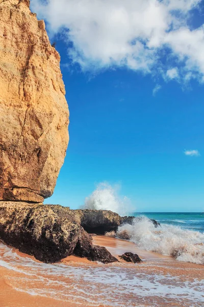 Praia Dos Caneiros Ünlü Plajı Algarve Portekiz — Stok fotoğraf