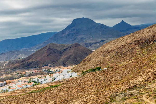 Uitzicht Bergen Costa Del Silencio Tenerife Canarische Eilanden Spanje — Stockfoto