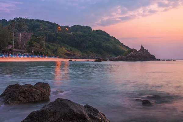 Beautiful Sunset Rock Beach Phuket Thailand — Stock Photo, Image