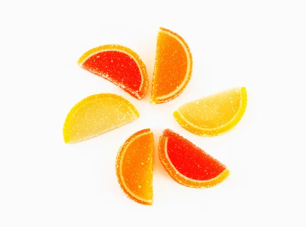 Fruit jellies in form citrus — Stock Photo, Image