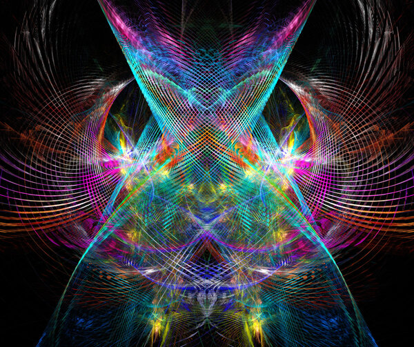 Digital abstract fractal background generated at computer.