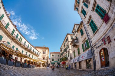 Kotor balık gözü görünümü eski şehir