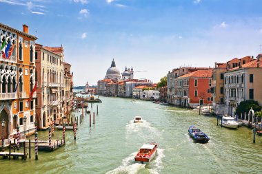 Venedik, İtalya 'daki Büyük Kanal 