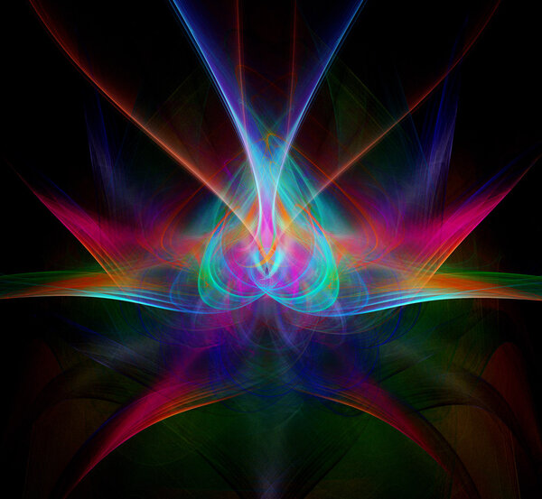 Digital abstract fractal background generated at computer.
