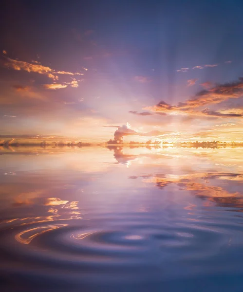 Spiegelungen des Sonnenuntergangs — Stockfoto