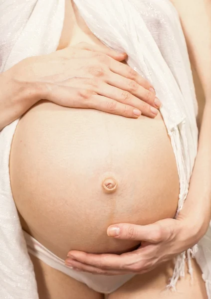 Belly pregnant woman — Stock Photo, Image