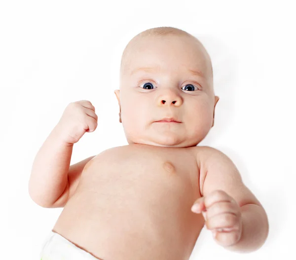 Picture of the newborn resting on a bed — Stock Photo, Image