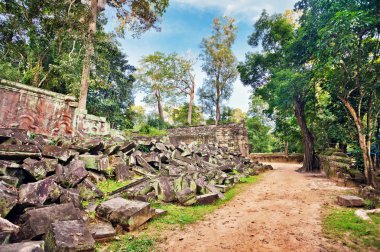 Antik khmer Budist tapınağı angkor wat kompleksi içinde