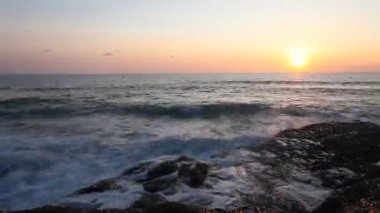 güzel gün batımı, tropik deniz.