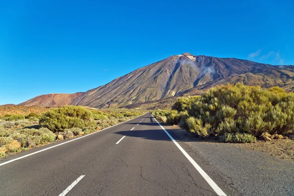 Droga do wulkanu El Teide — Zdjęcie stockowe