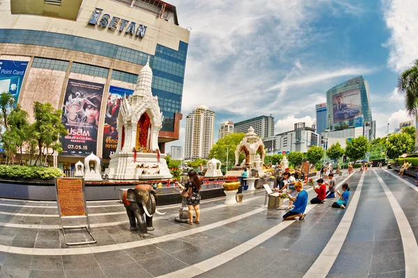 Straat gebeden in Bangkok — Stockfoto