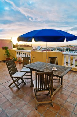 Gün batımı Teras görünümü