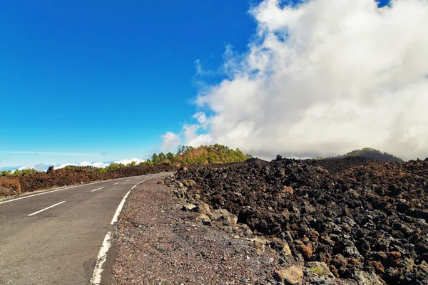 Дорога до вулкана Ель Тейде — стокове фото