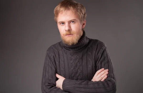 Ginger bearded man — Stock Photo, Image