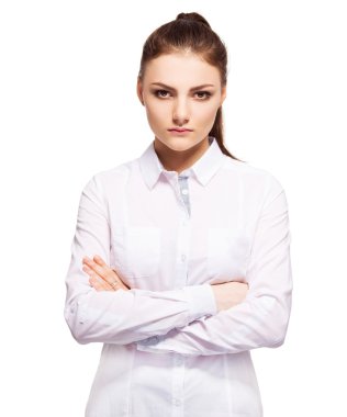 Beyaz arka plan, kadının