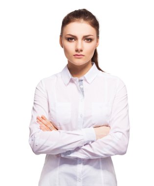 Beyaz arka plan, kadının