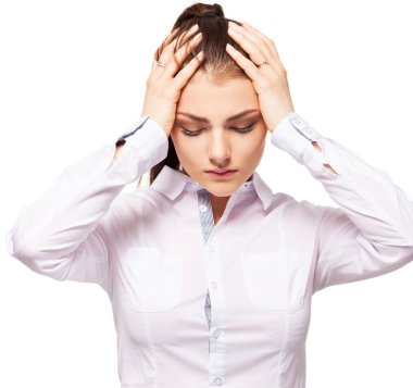 Beyaz arka plan, kadının